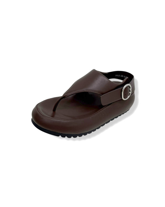 brown PU leather sandals *pre-order*