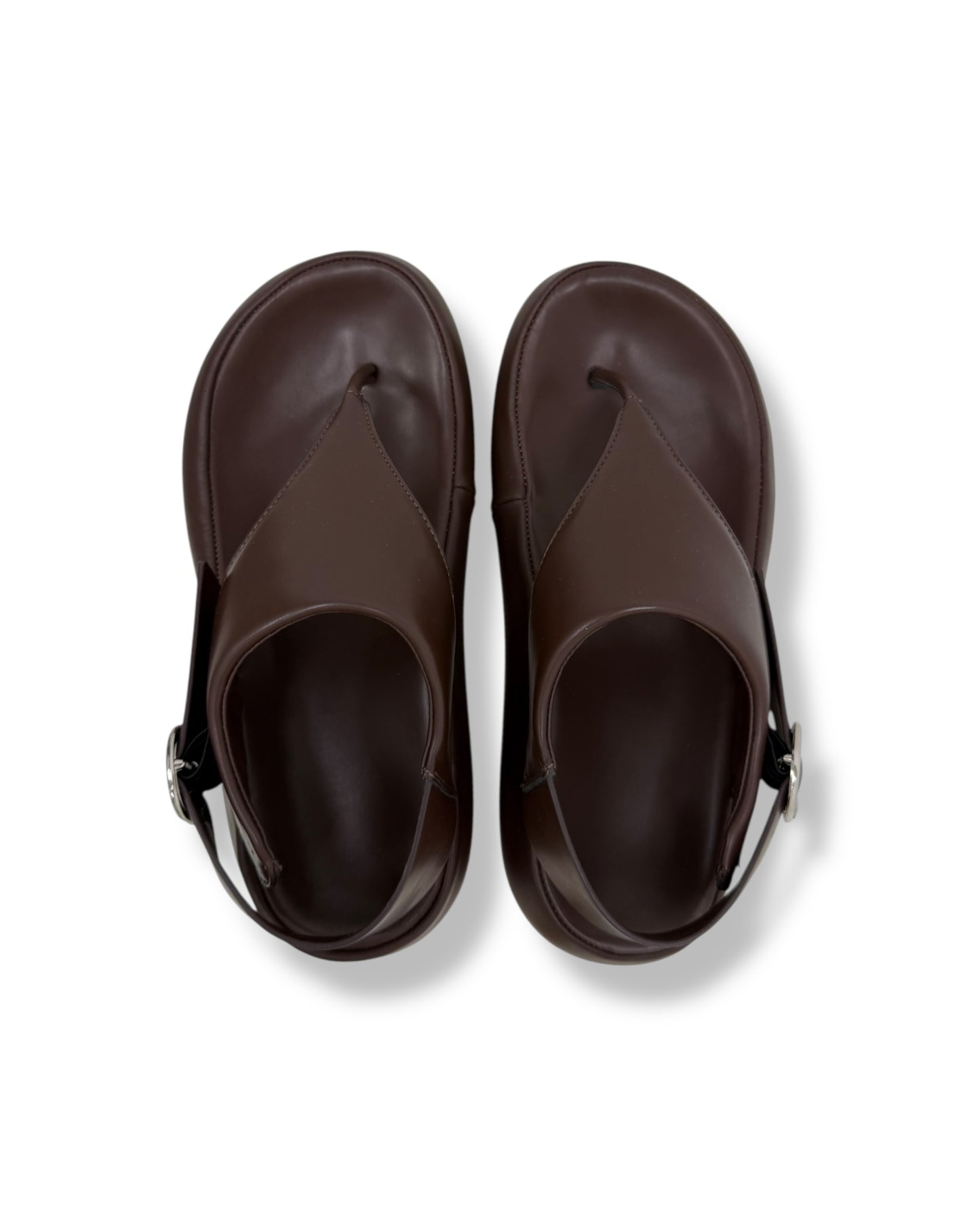brown PU leather sandals *pre-order*