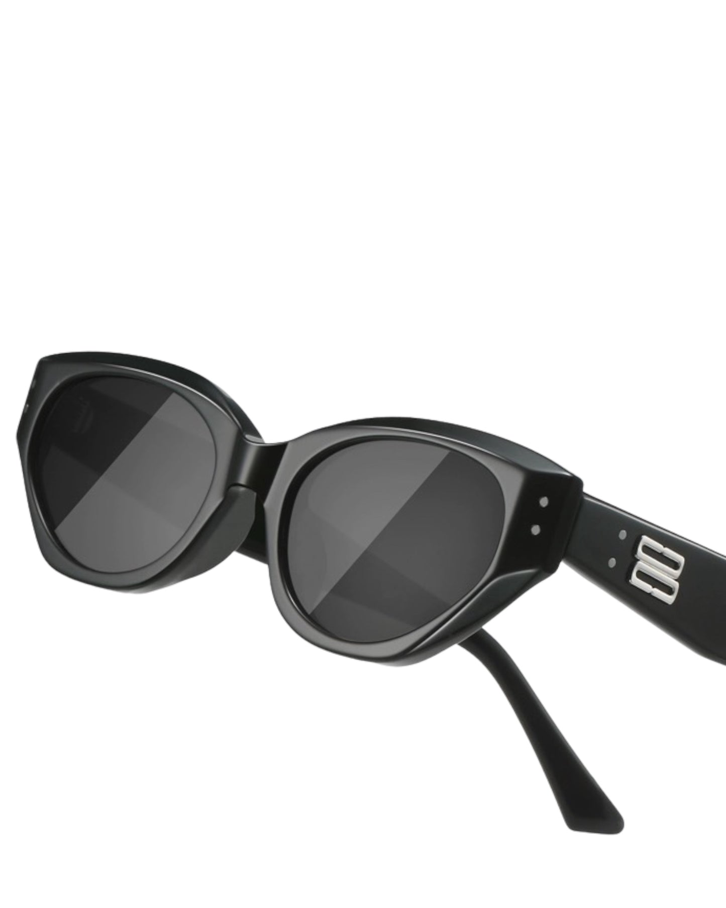 black geo frame sunglasses