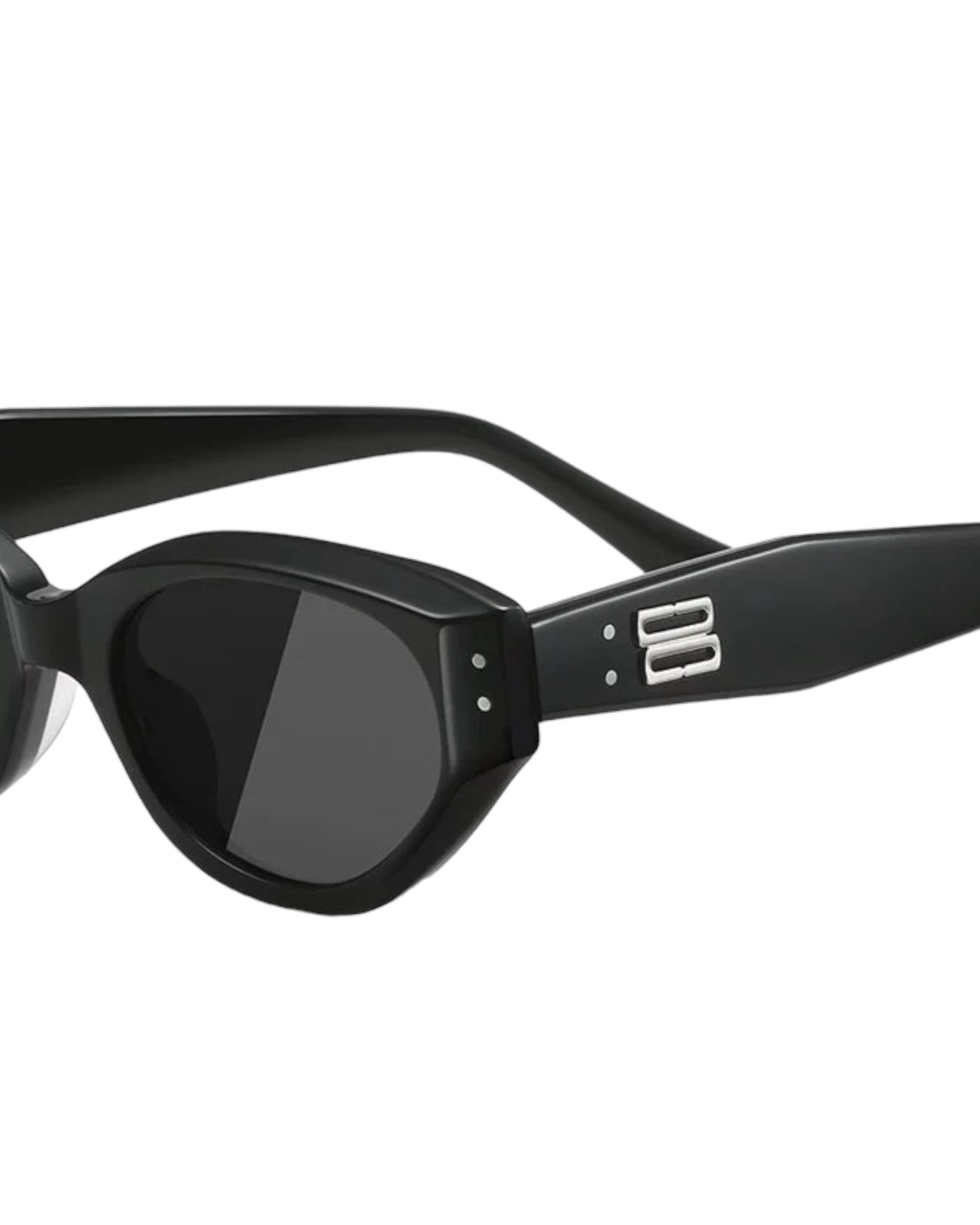 black geo frame sunglasses