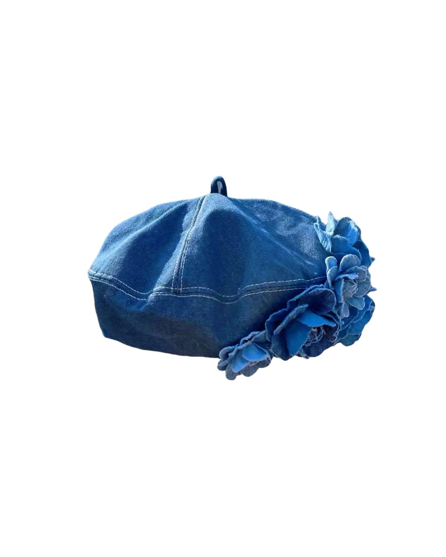 denim flowers beret *pre-order*