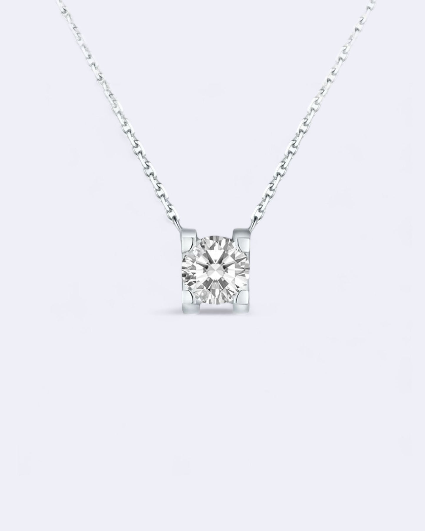 ASM C square w/ round lab-grown diamond necklace *pre-order*