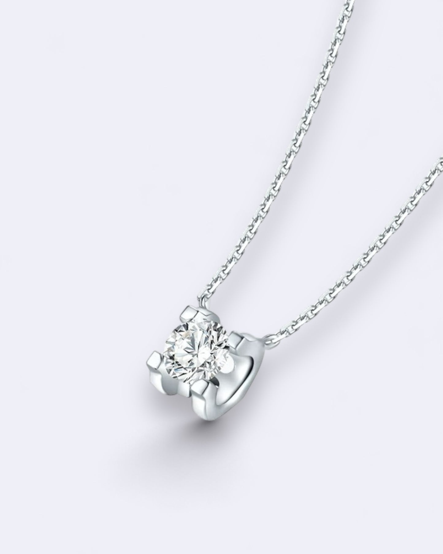 ASM C square w/ round lab-grown diamond necklace *pre-order*