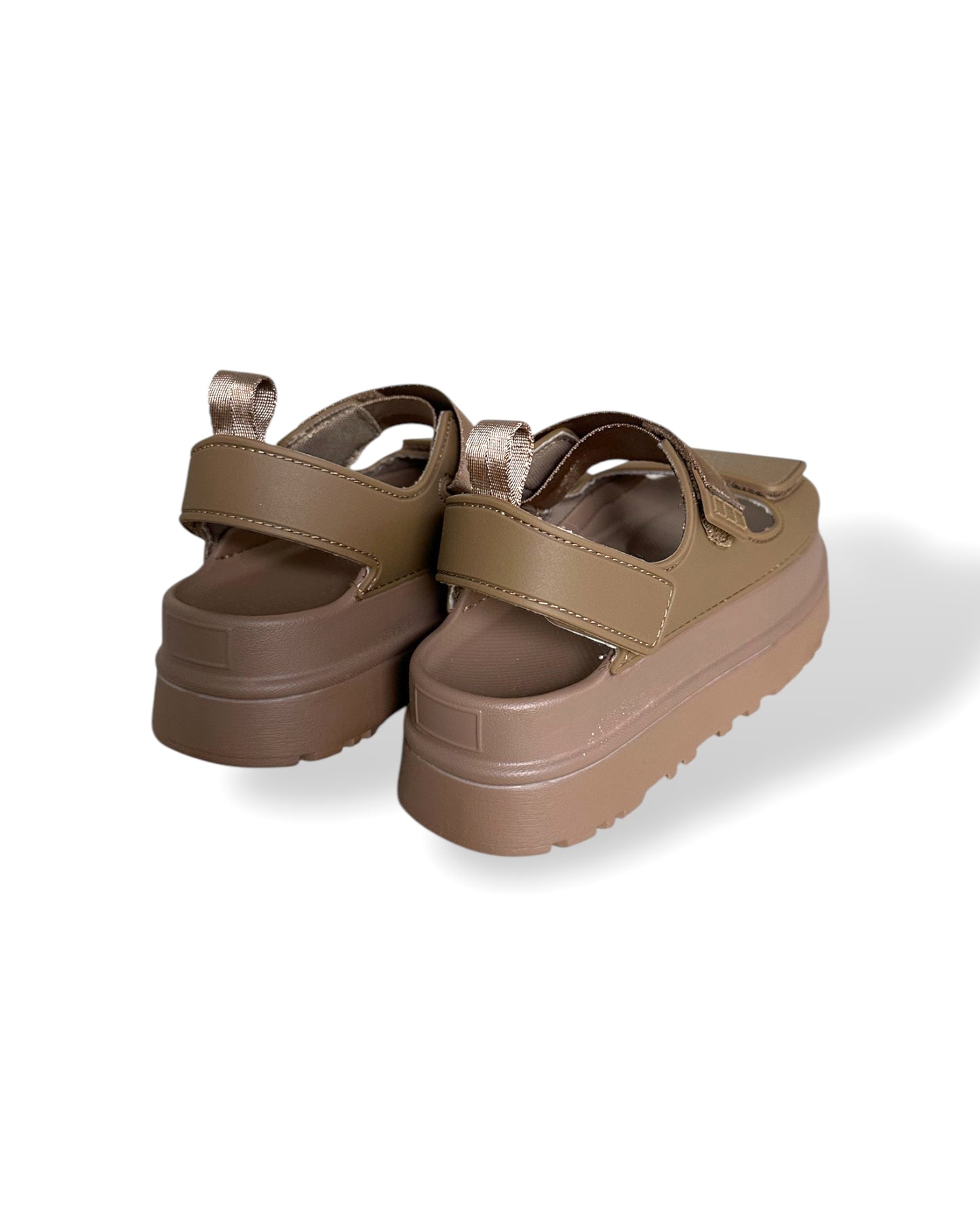 brown straps rubber flatform sandals *pre-order*