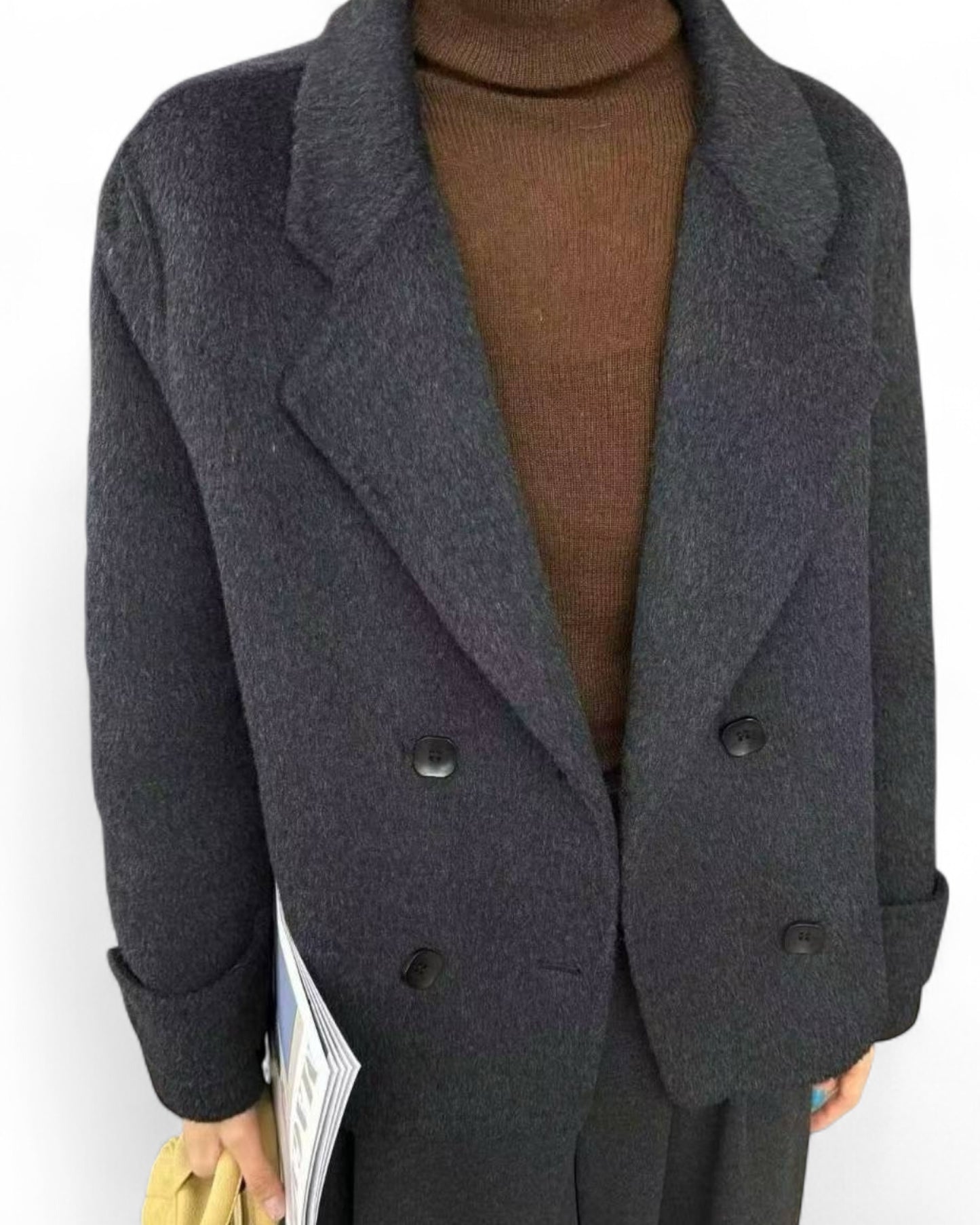 charcoal grey wool blended jacket *pre-order*