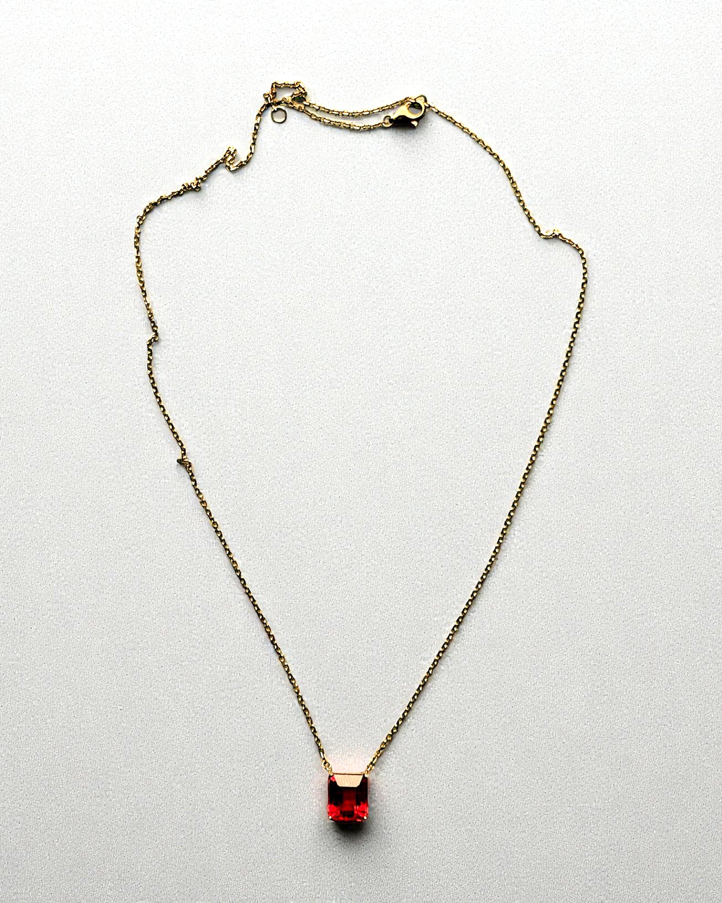 GAL 3ct ruby emerald lab diamond necklace *pre-order*