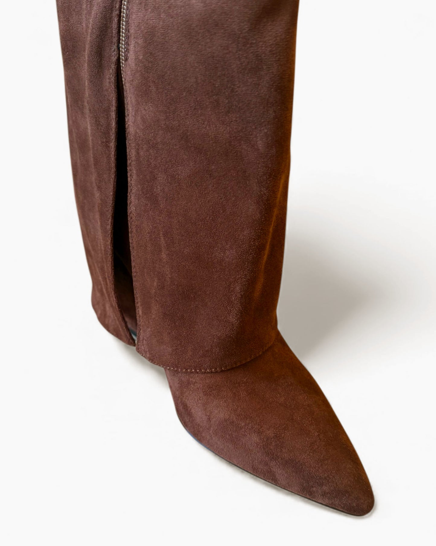 brown PU suede knee length boots *pre-order*