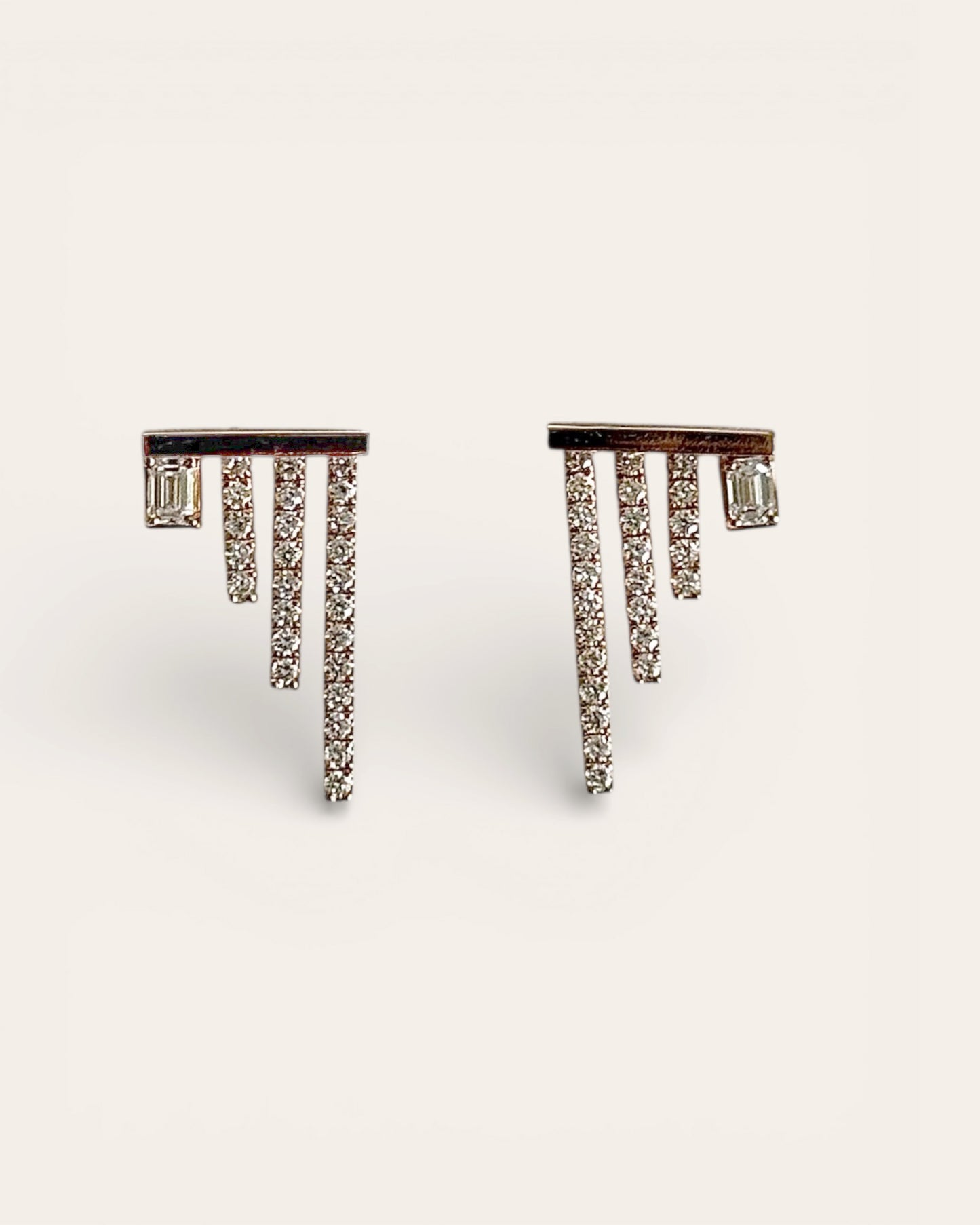 GAL lab-grown diamond baguette earrings