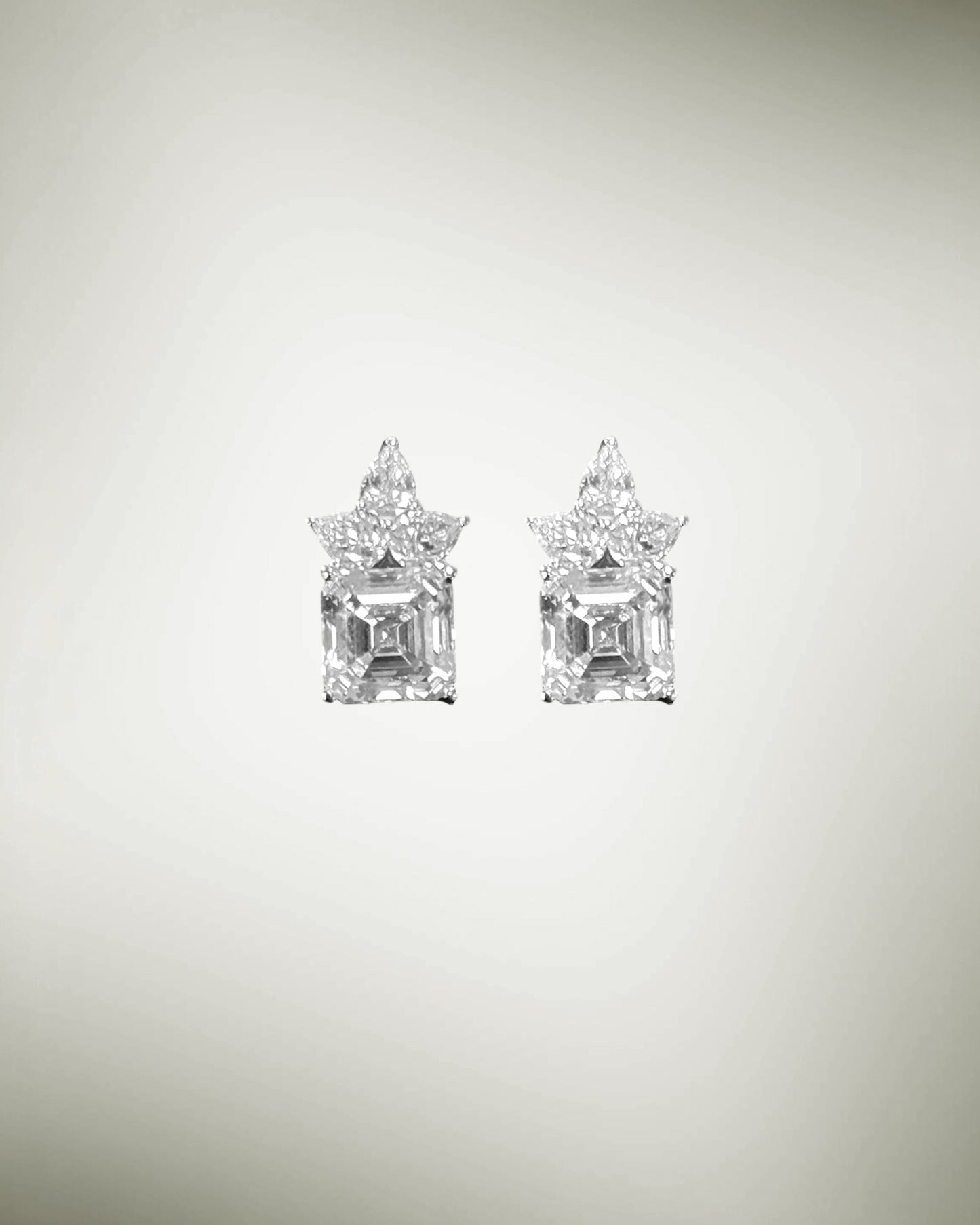 GAL geometric lab-grown diamond earrings