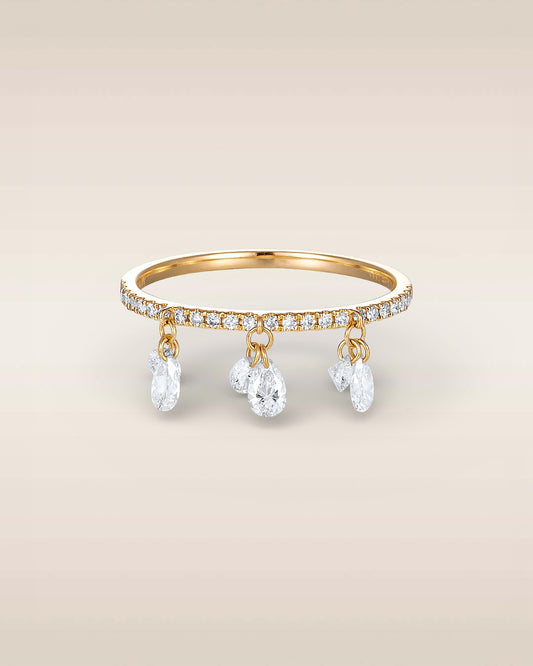 GAL teardrop halo lab-grown diamond ring *pre-order*