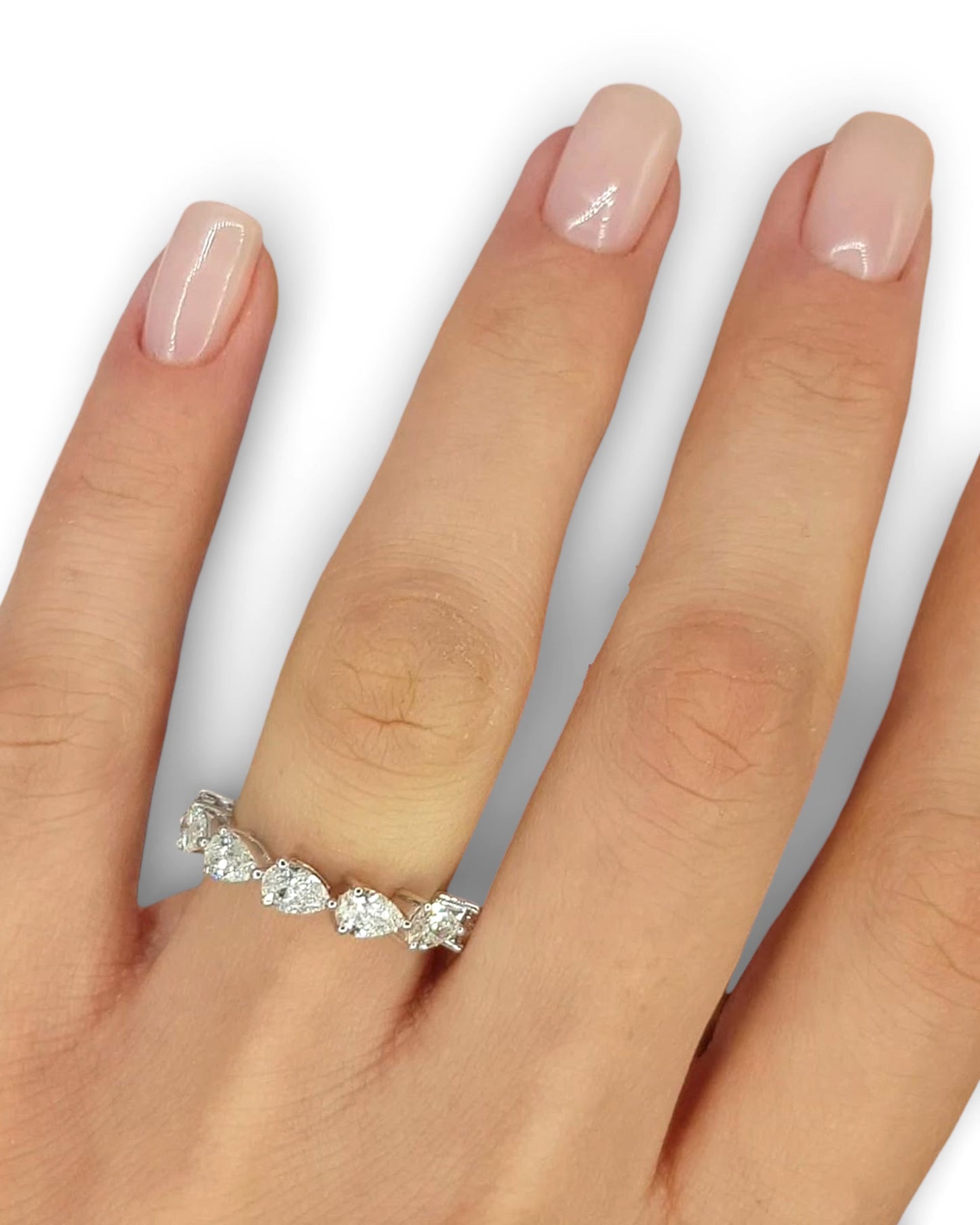 GAL 0.15 pear lab-grown diamond eternity ring *pre-order*