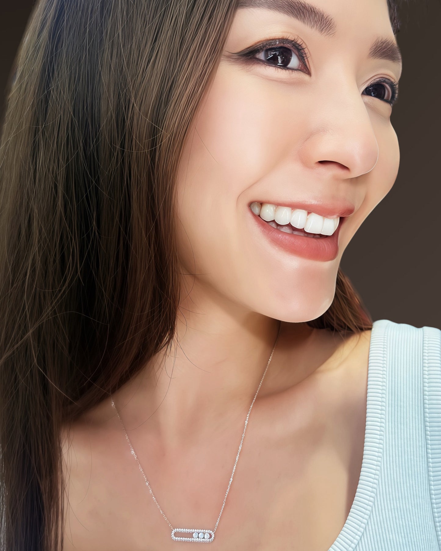 GAL sliding lab-grown diamond necklace *pre-order*