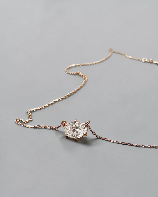 GAL 1ct oval lab diamond necklace