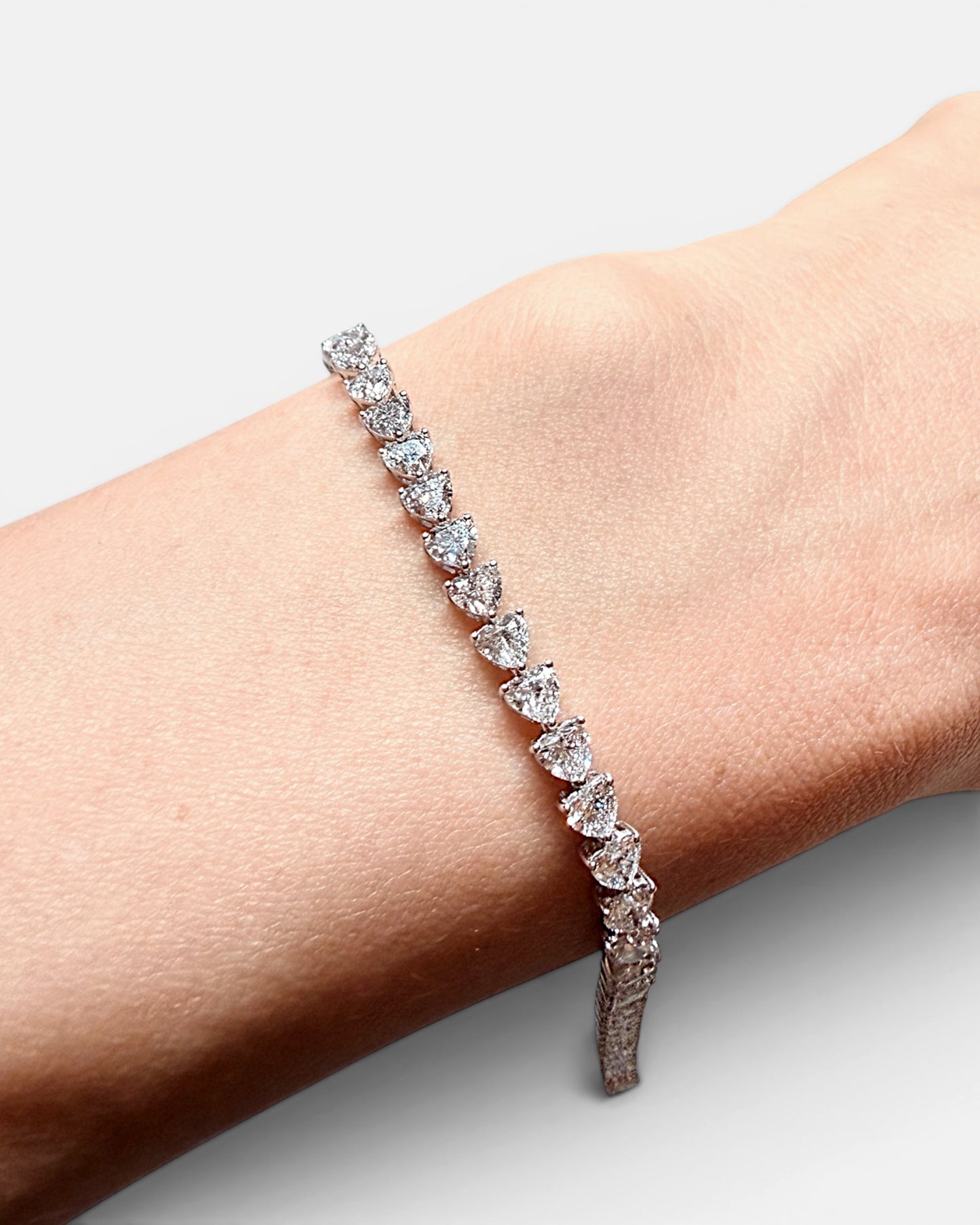 GAL 0.15ct heart  lab diamonds tennis bracelet