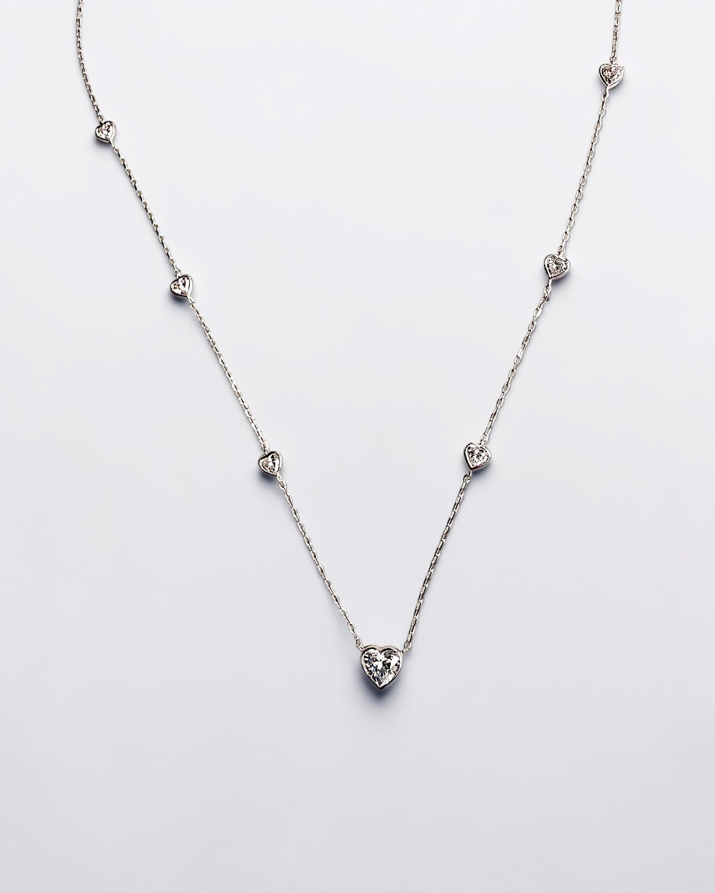 GAL 0.5ct heart bezel lab-grown diamond necklace