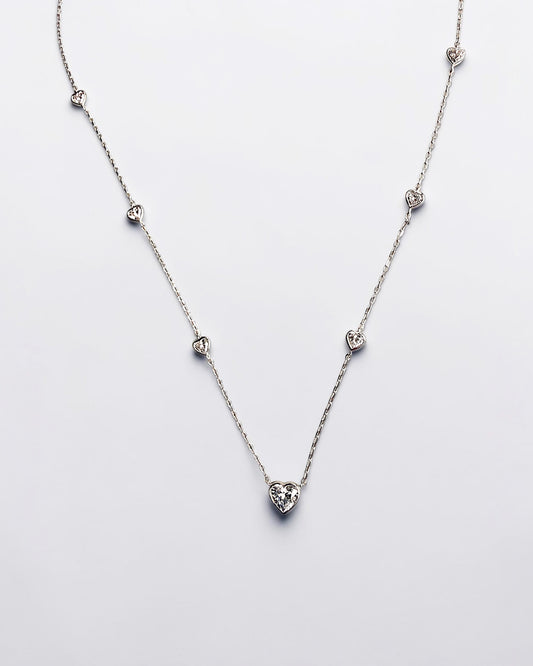 GAL 0.5ct heart bezel lab-grown diamond necklace