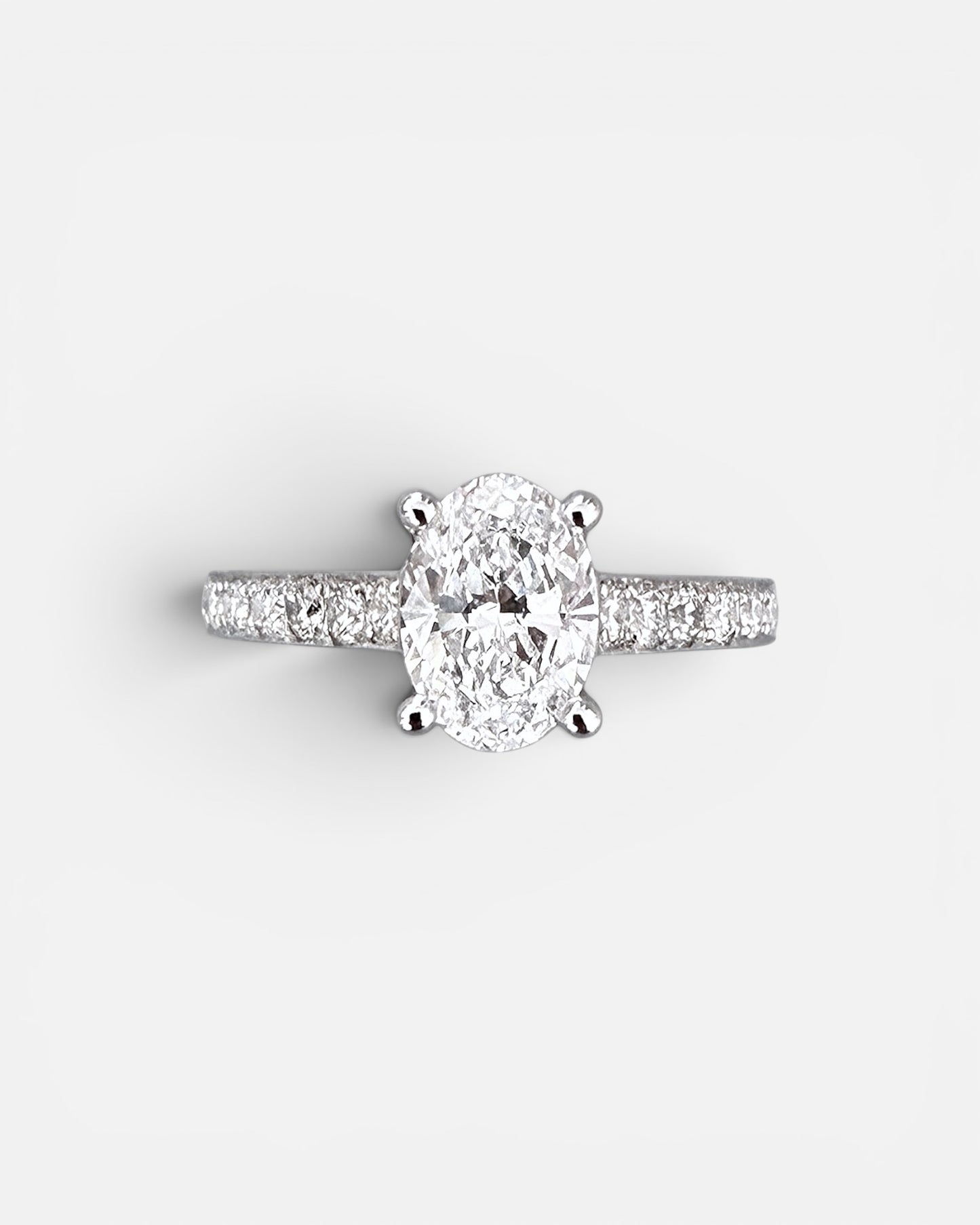 GAL 1ct pear halo lab-grown diamond alloy ring