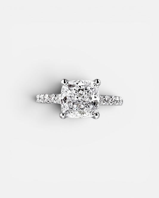 GAL 1ct radiant halo lab-grown diamond alloy ring