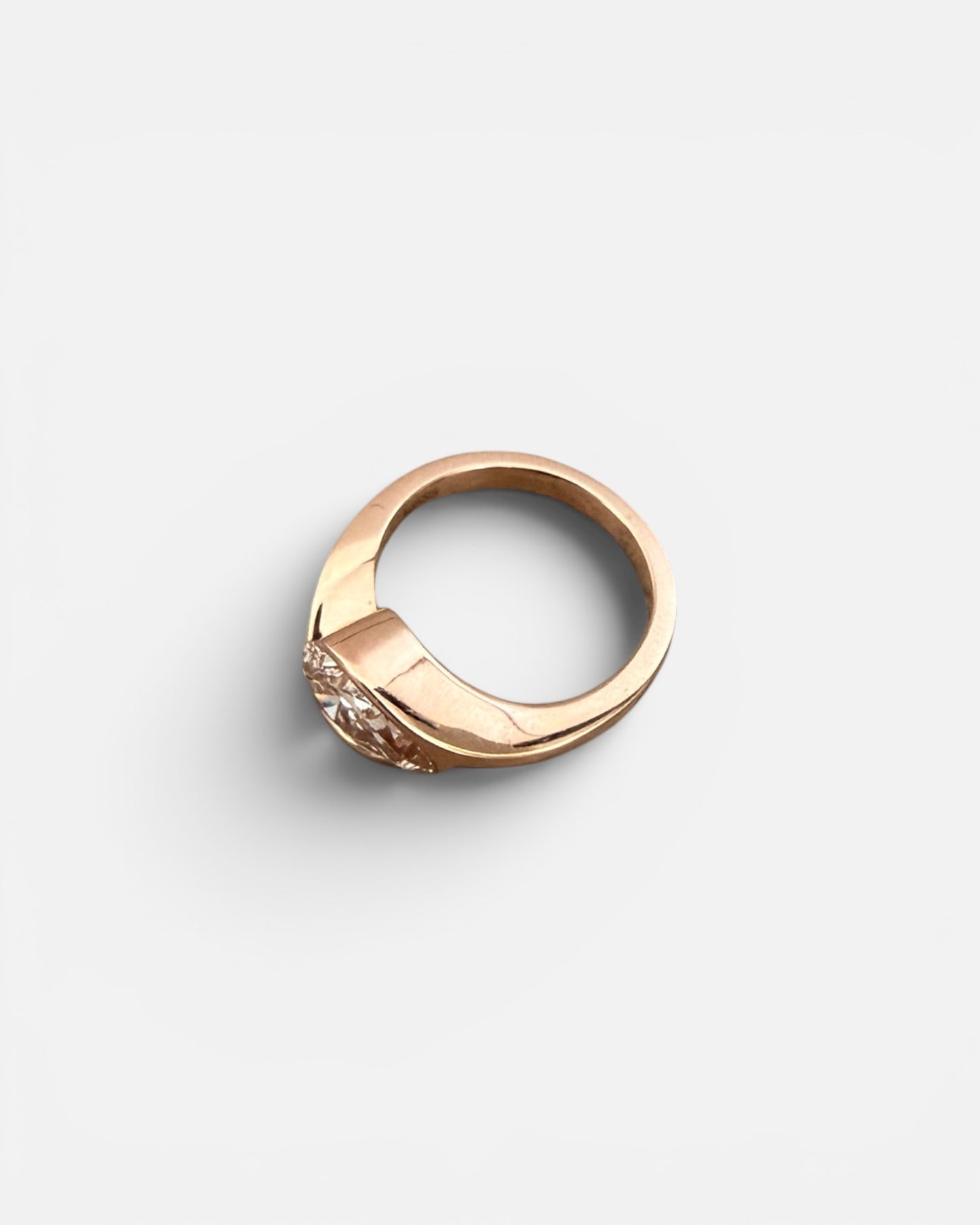 GAL 1ct pink pear lab-grown diamond ring