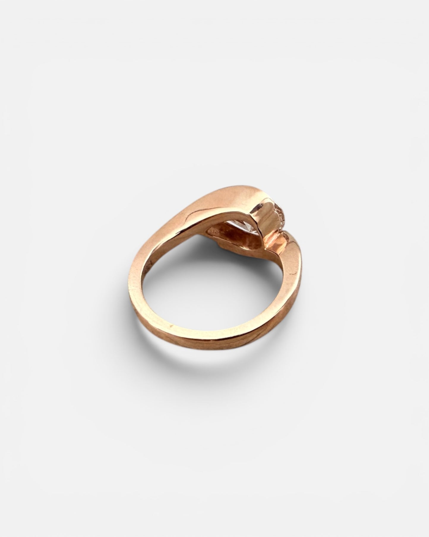 GAL 1ct pink pear lab-grown diamond ring