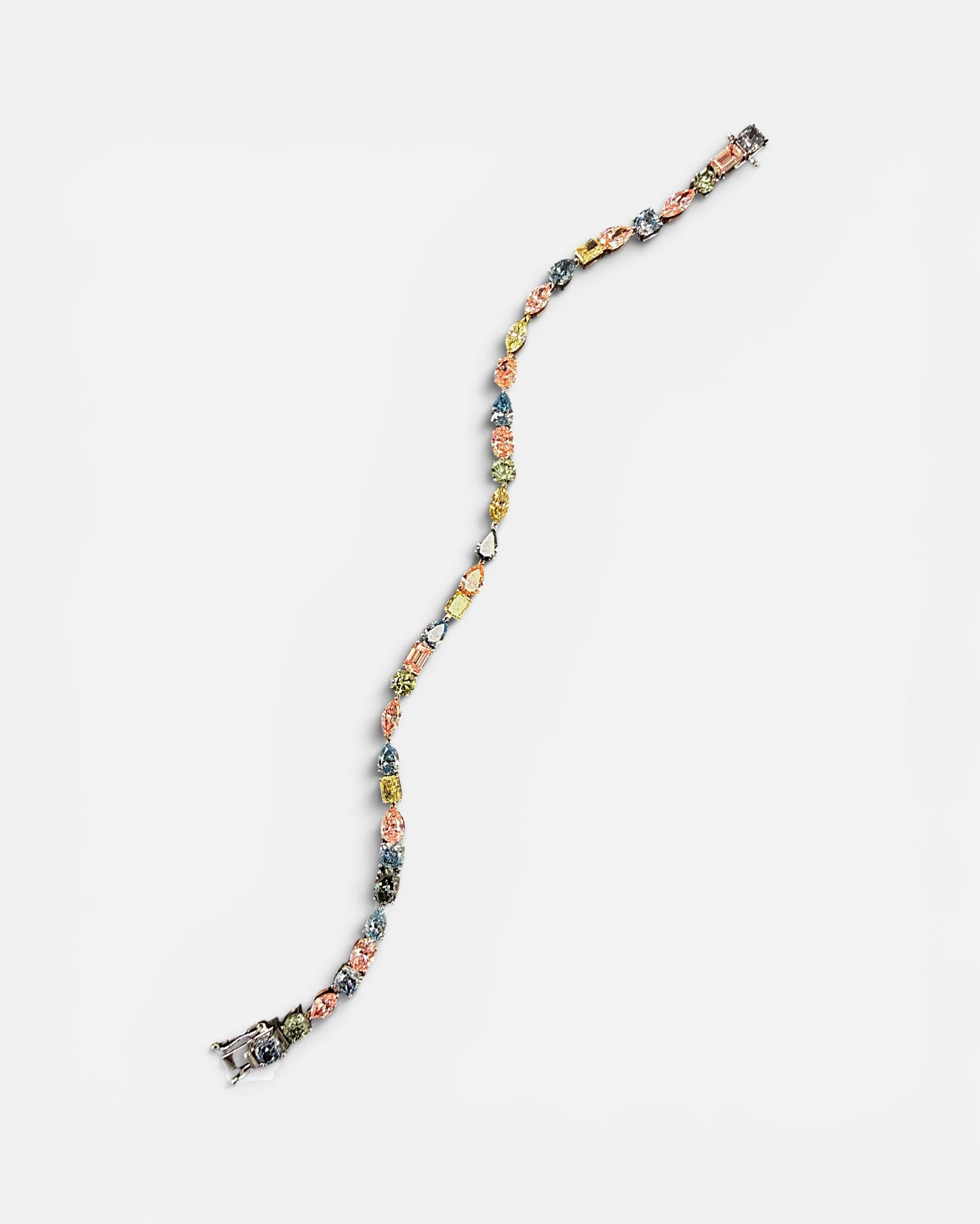 GAL coloured lab diamond tennis bracelet