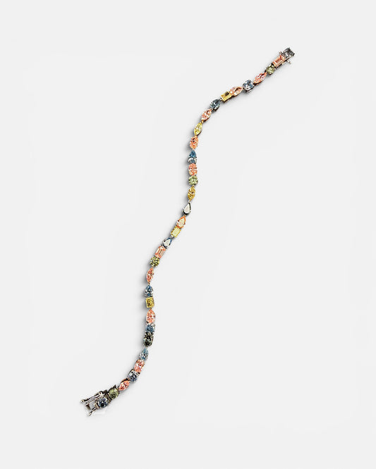 GAL coloured lab diamond tennis bracelet