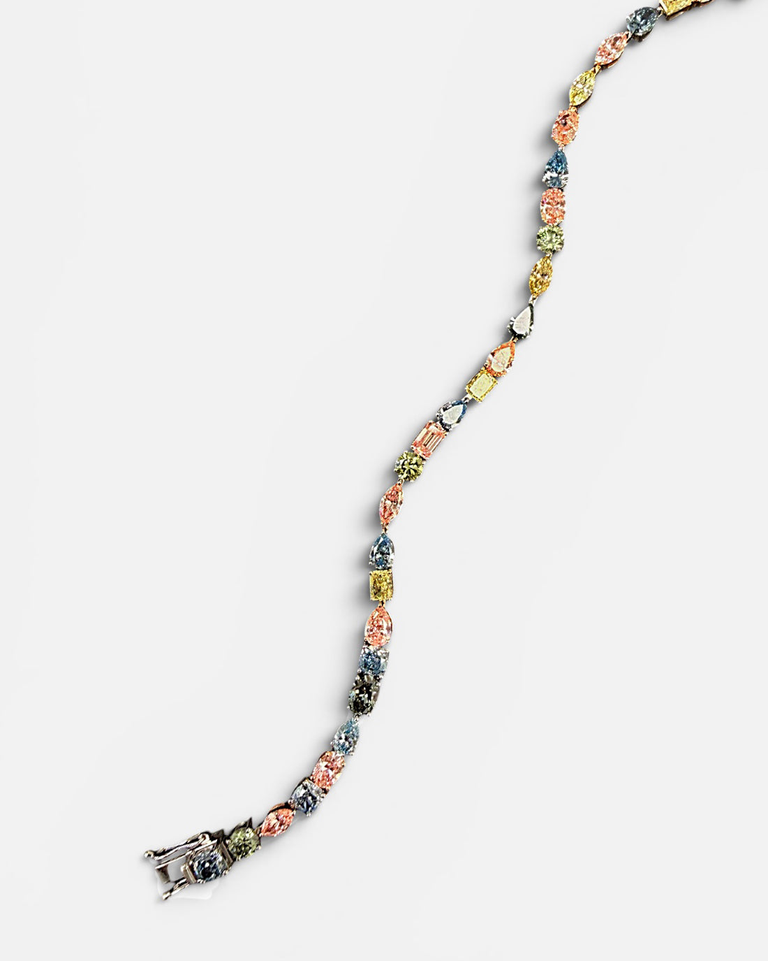GAL coloured lab diamond tennis bracelet
