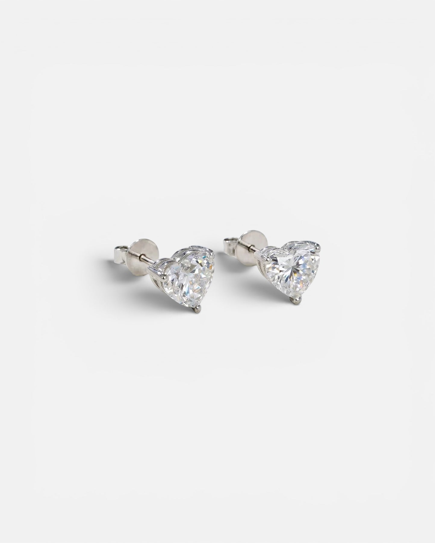 GAL 0.5ct heart lab-grown diamond earrings