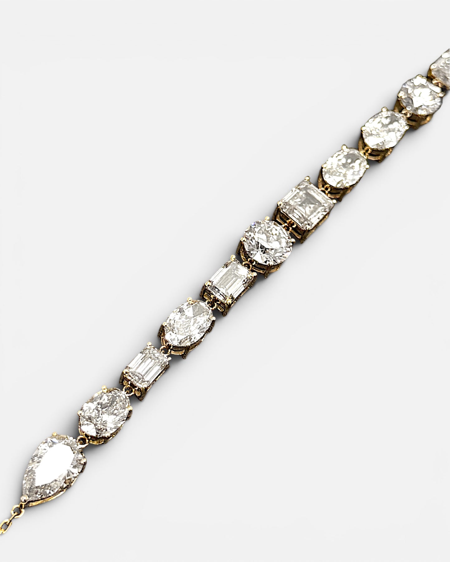 GAL 1ct fancy cut lab diamond bracelet