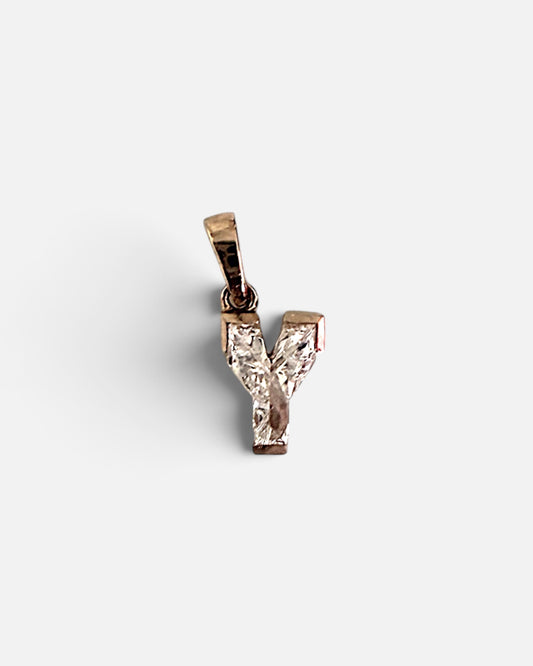 lab-grown diamond letter pendant