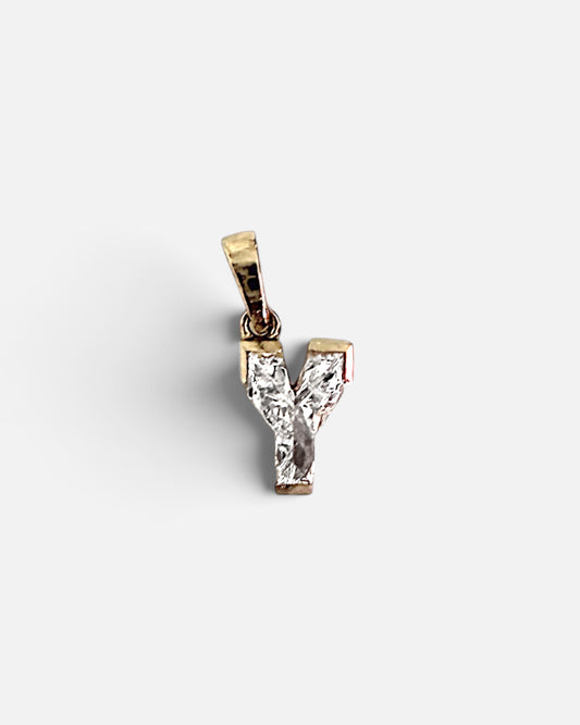lab-grown diamond letter pendant