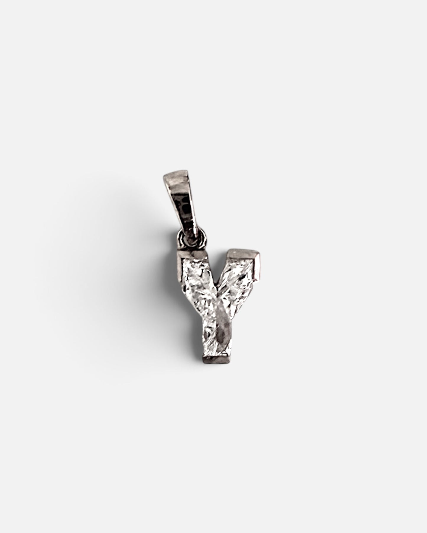 lab-grown diamond letter pendant