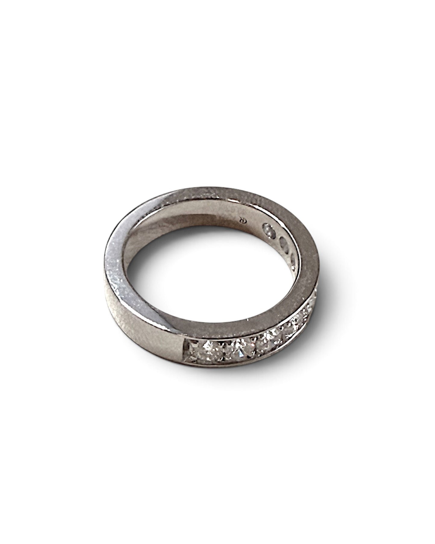 0.07ct half eternity 925 silver ring