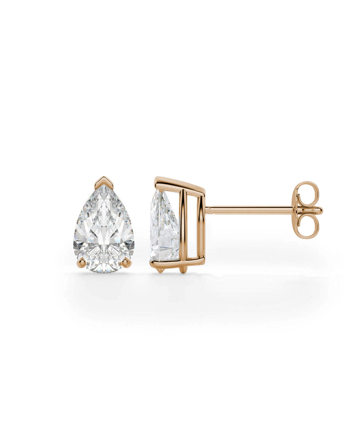 GAL 1ct lab-grown pear diamond earrings