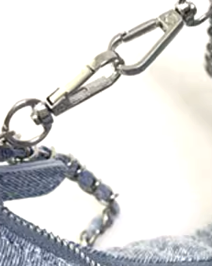 denim quilted silver chain strap handbag *pre-order*