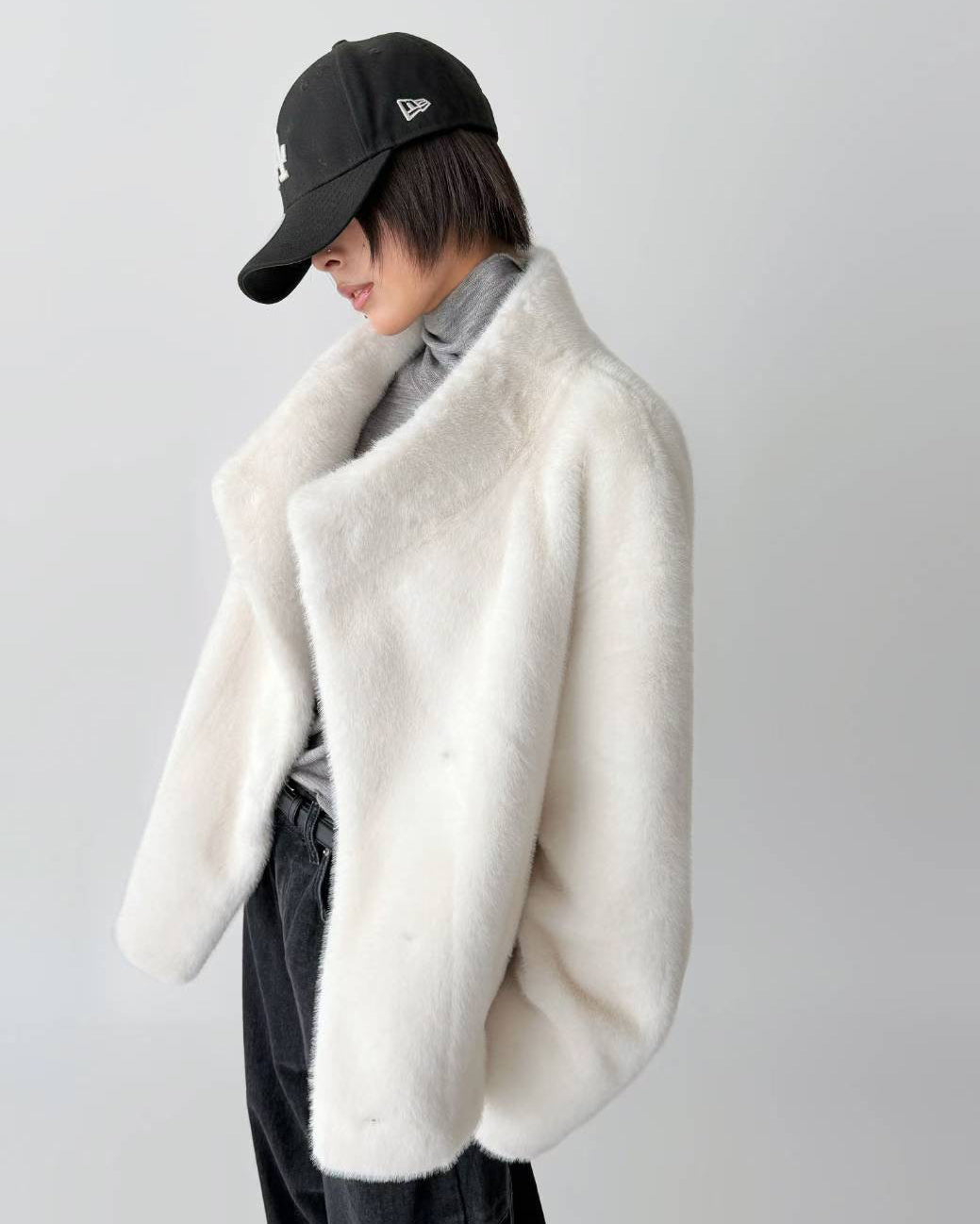 ivory faux fur jacket *pre-order*