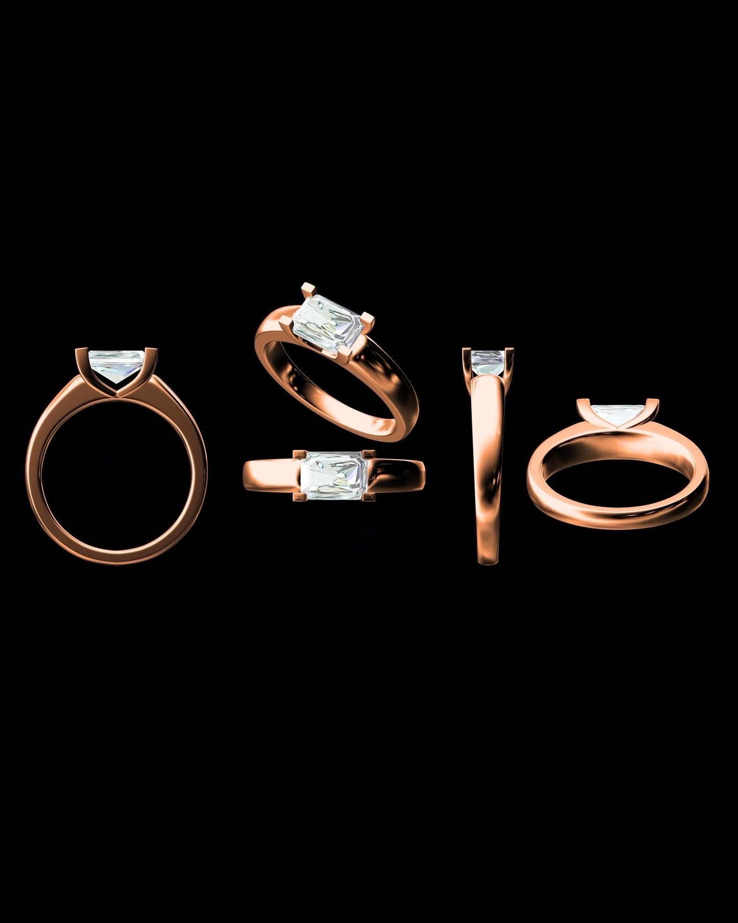GAL 1ct emerald lab-grown diamond ring *pre-order*
