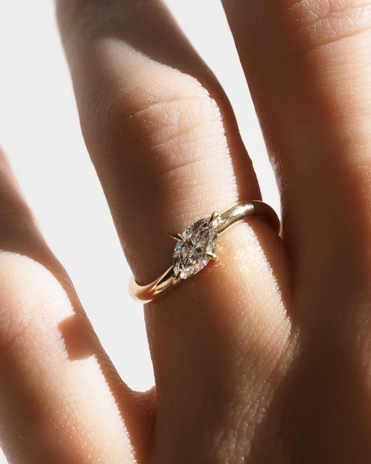 GAL 0.5ct marquise lab-grown diamond ring