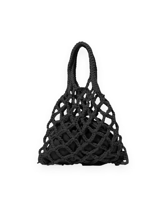 black knitted net bag w/ pouch *pre-order*