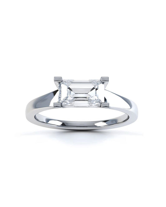 GAL 1ct emerald lab-grown diamond ring