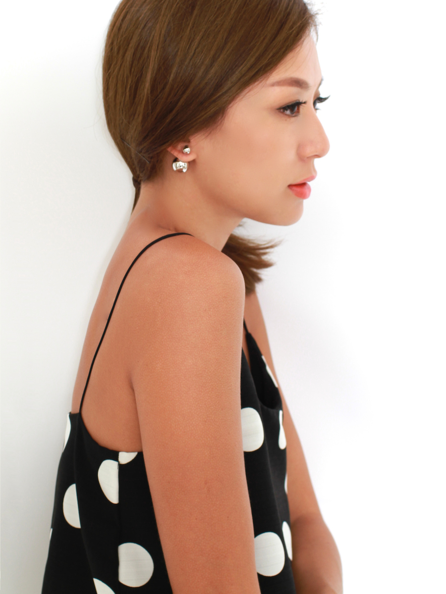 SILVER STUDDED EARRINGS *pre-order*