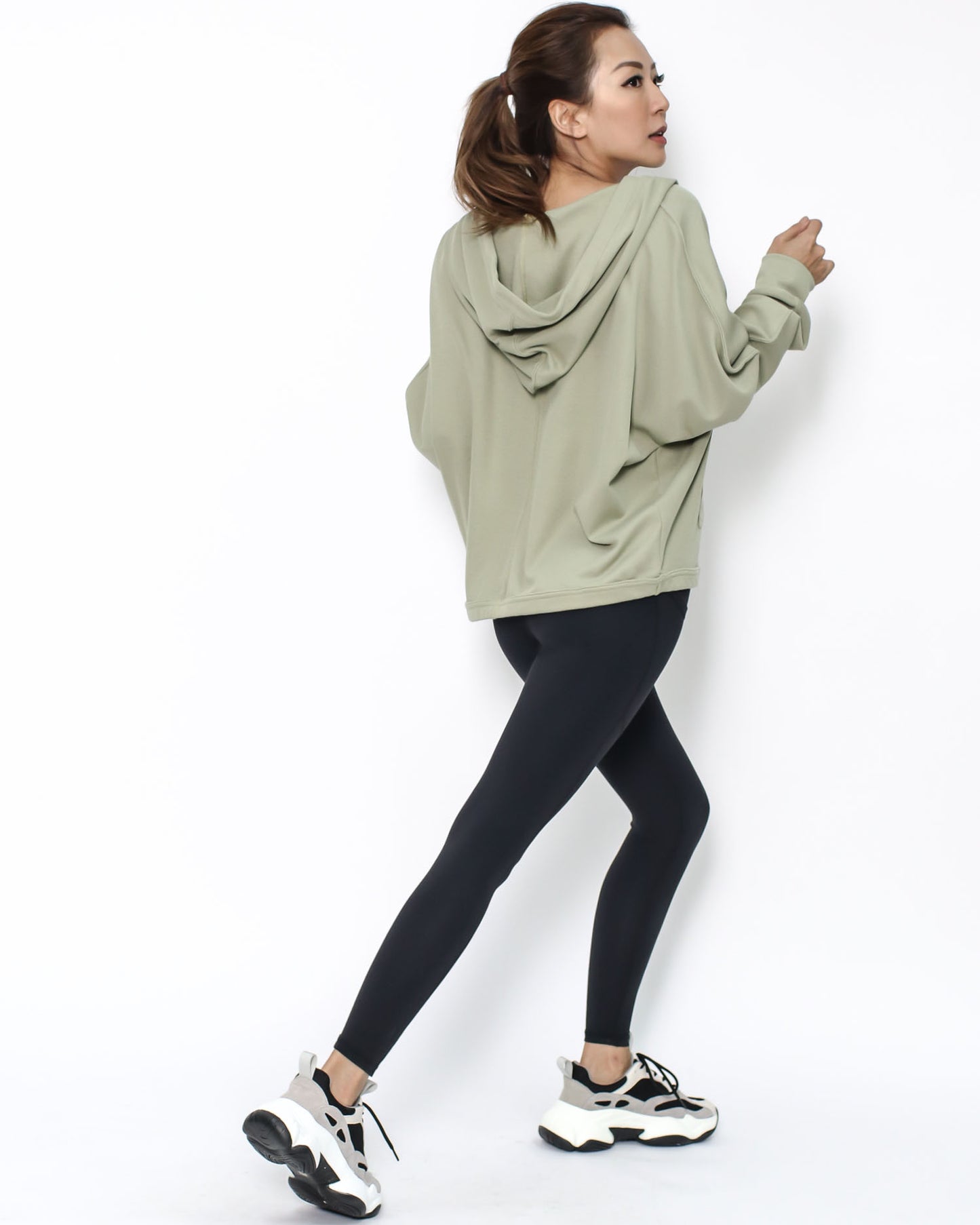 light green open front sports hoodie sweatshirt *pre-order*