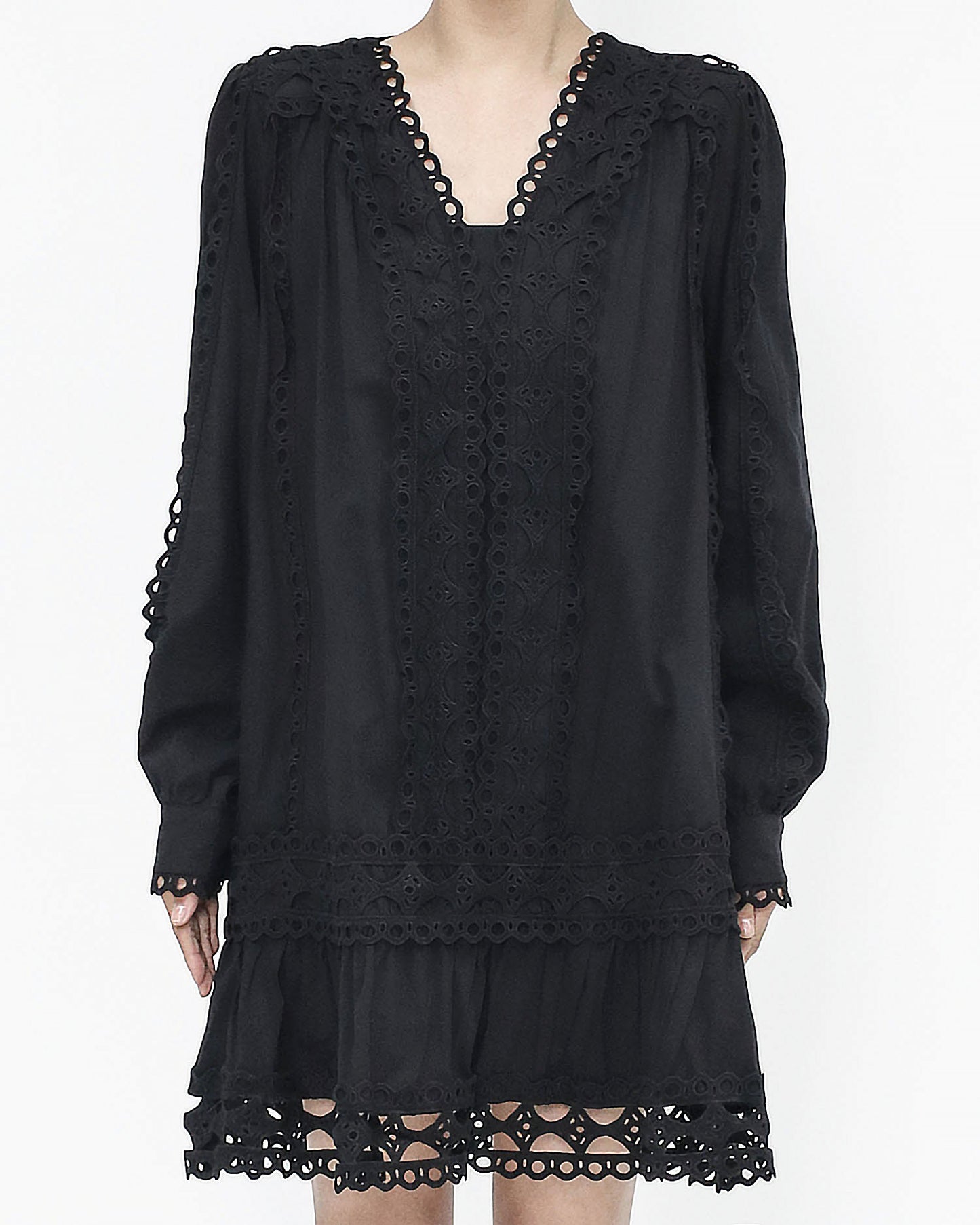 black crochet cotton dress *pre-order*