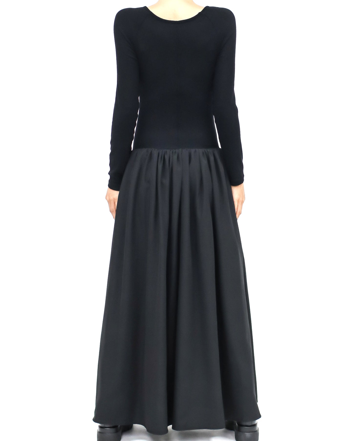 black flare longline dress *pre-order*