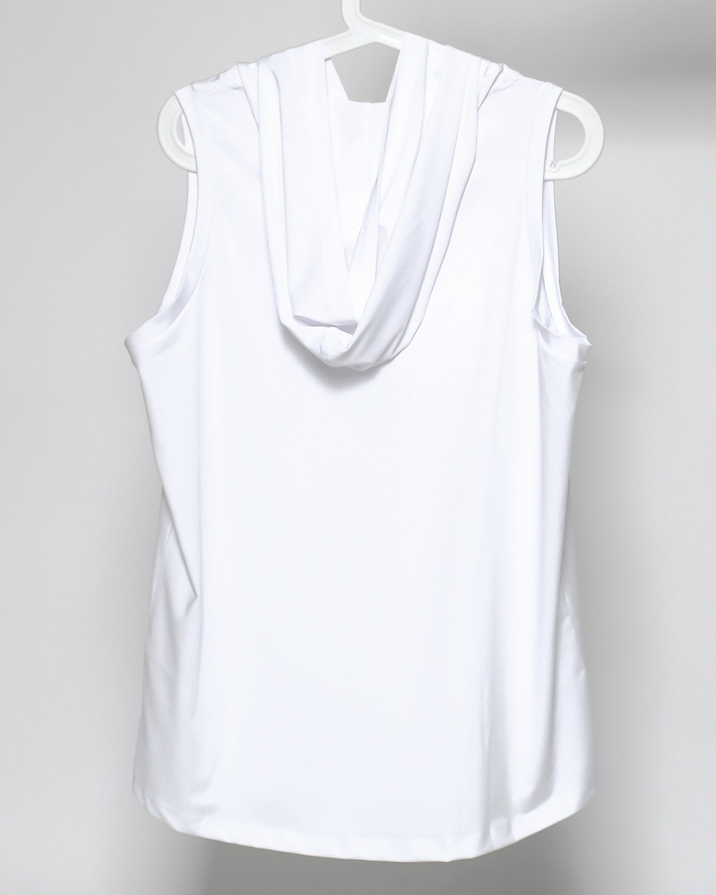 white sports hoodie vest *pre-order*