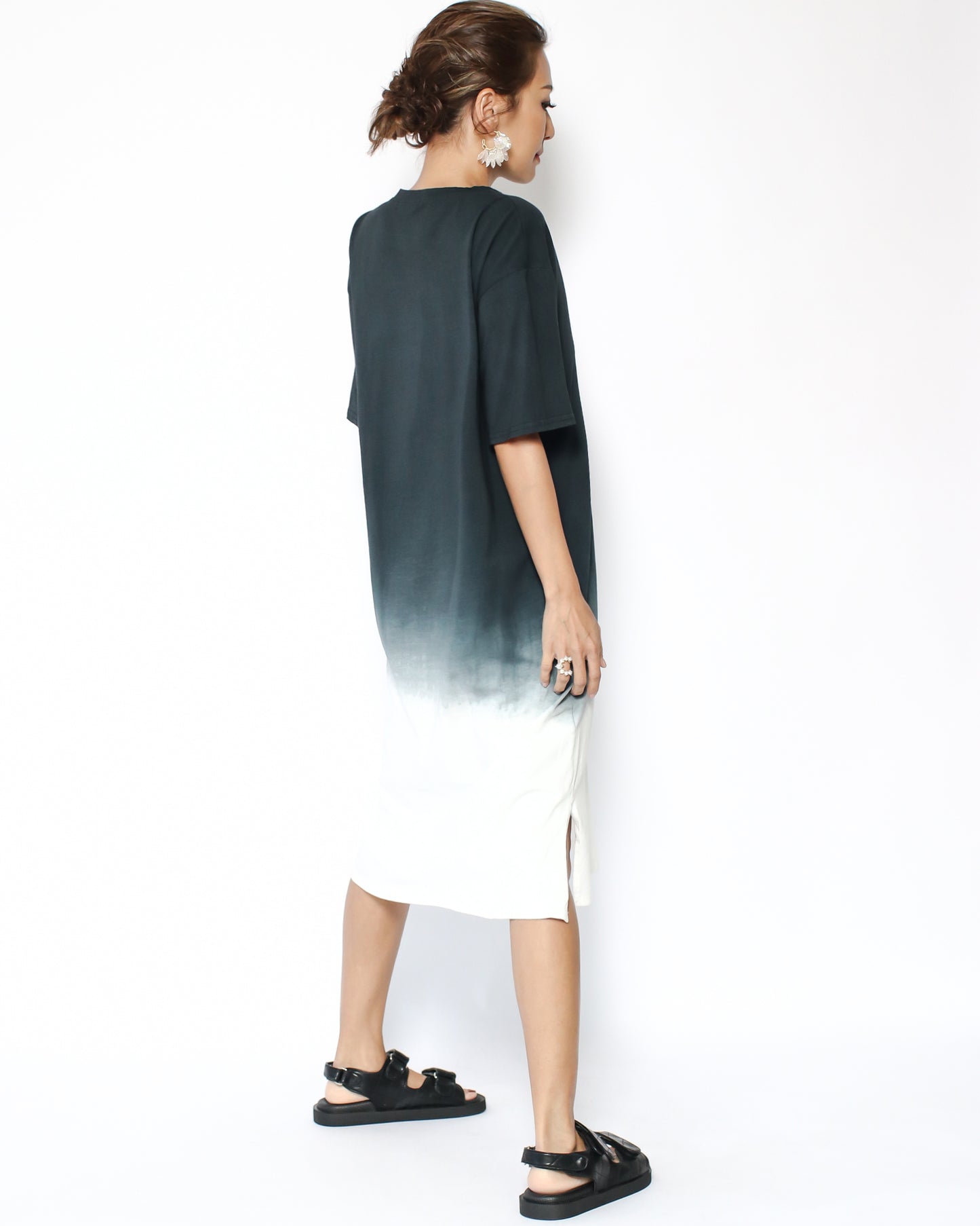 ink ombre midi length tee dress *pre-order*