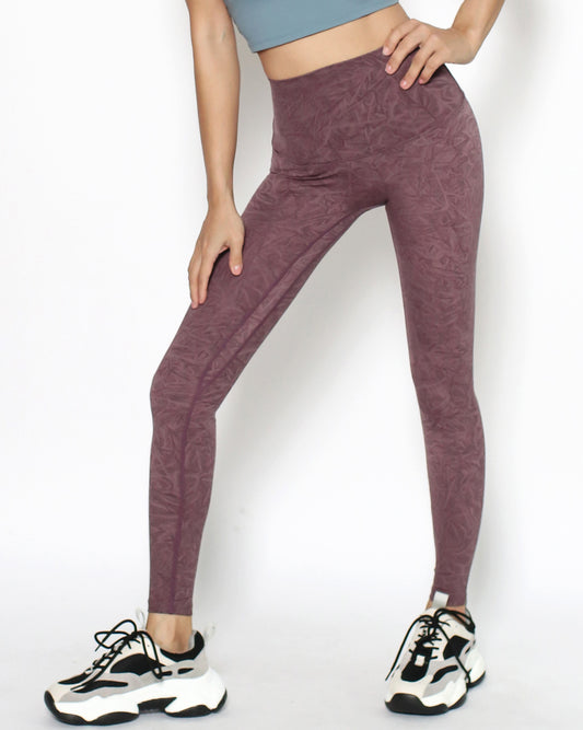 purple patterned cropped leggings *pre-order*