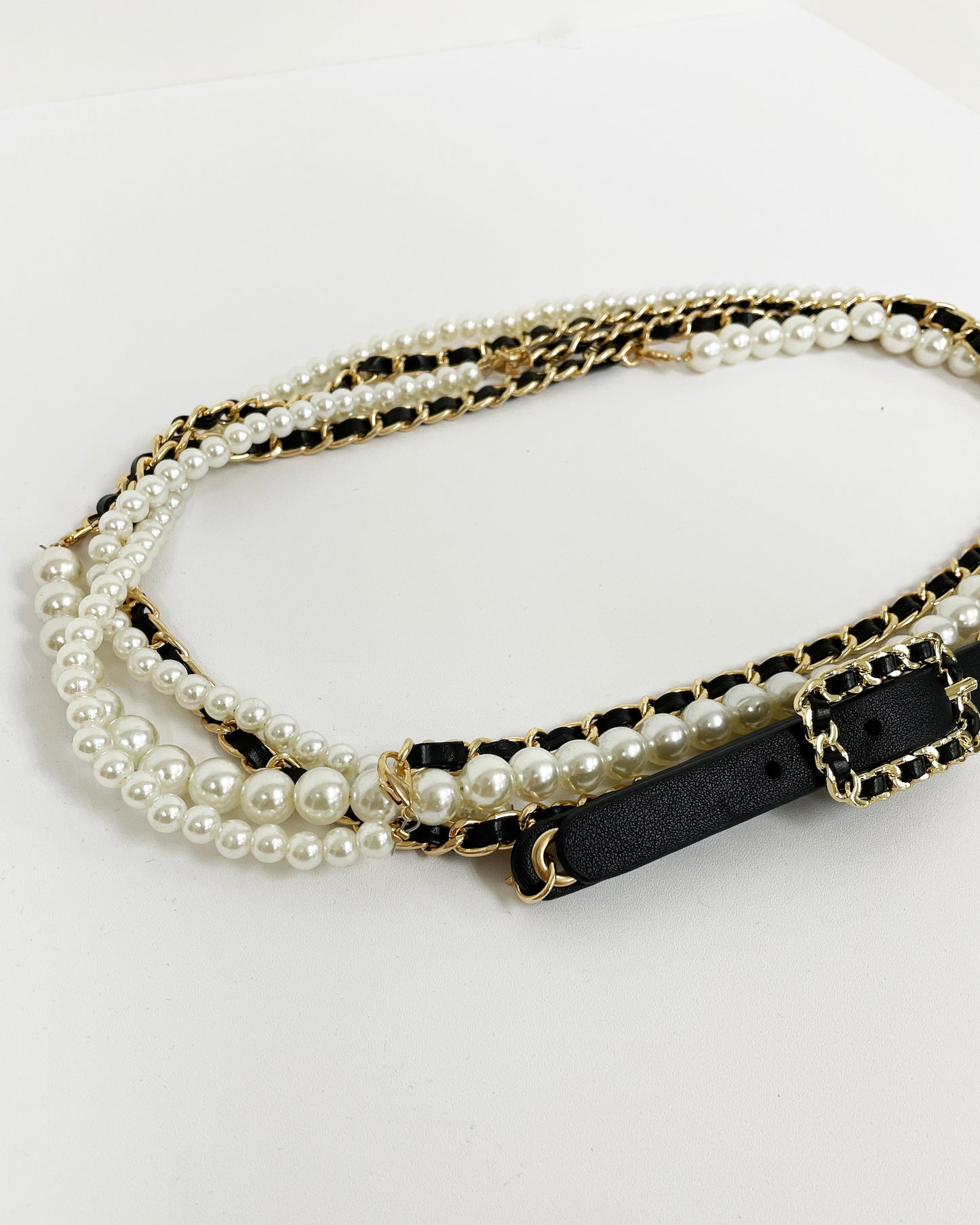 gold chain & pearls wrap belt *pre-order*