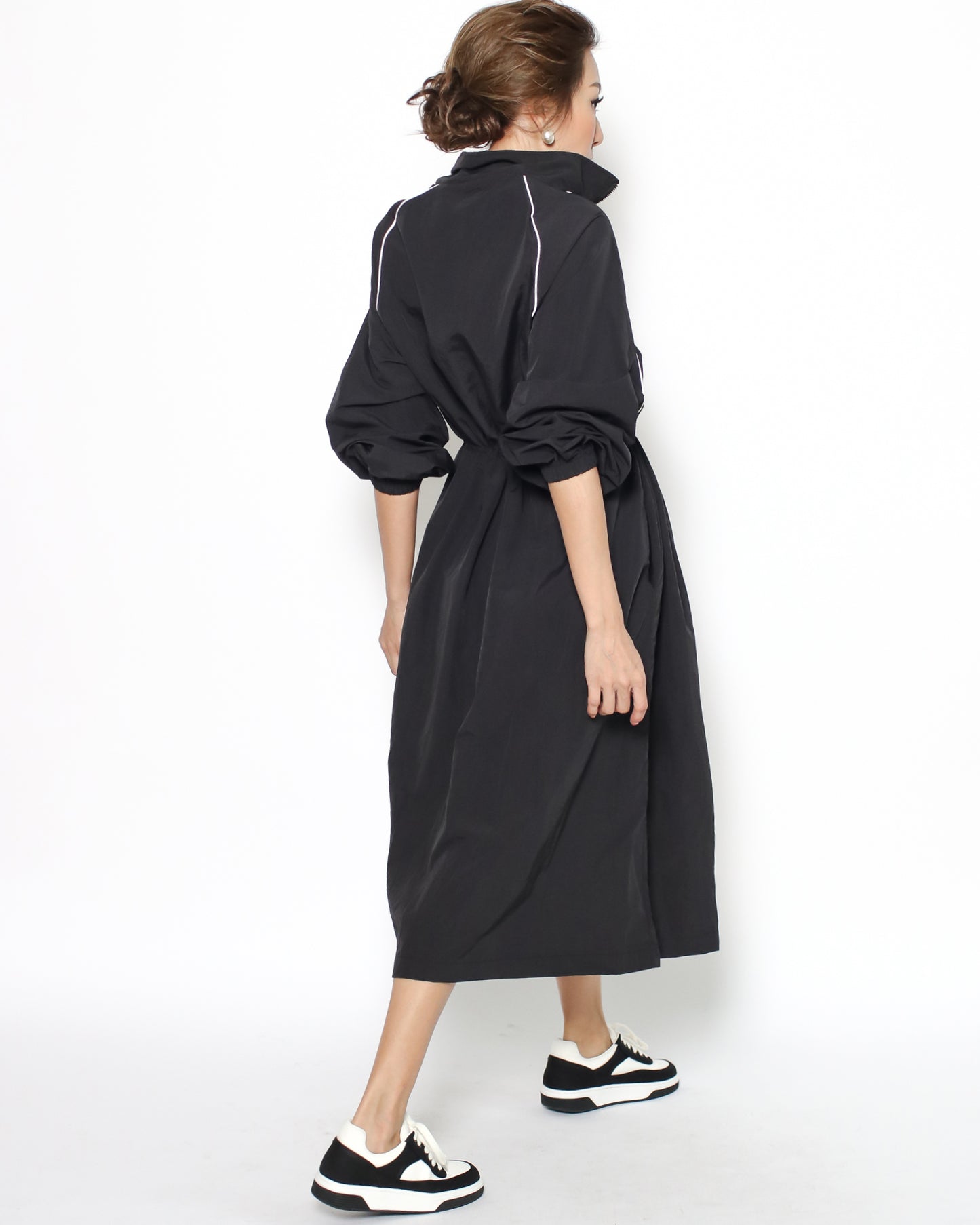 black & ivory line tech midi jacket *pre-order*