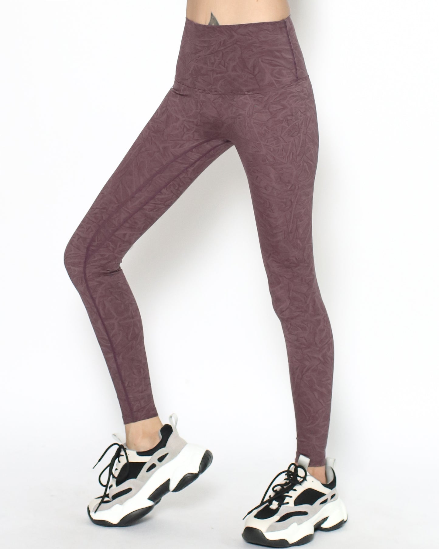 purple patterned cropped leggings *pre-order*